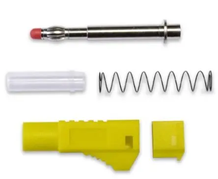Produktfoto 1 von Mueller Electric 4 mm Stecker Gelb Bananenstecker, 1000V 20A Lot