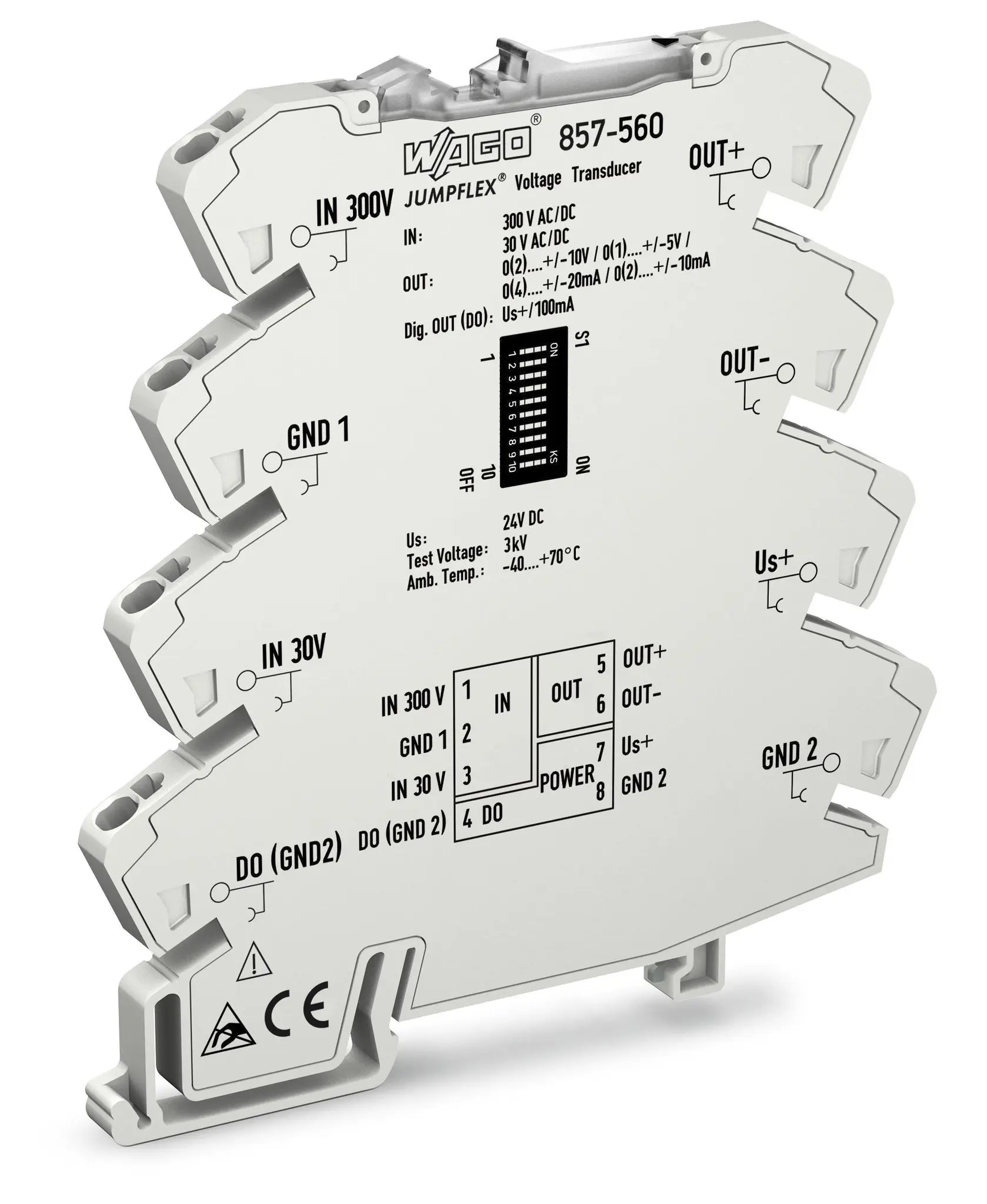 WAGO Serie Jumpflex Signalwandler 24 V dc, Spannung / Strom/Spannung DIN-Hutschiene