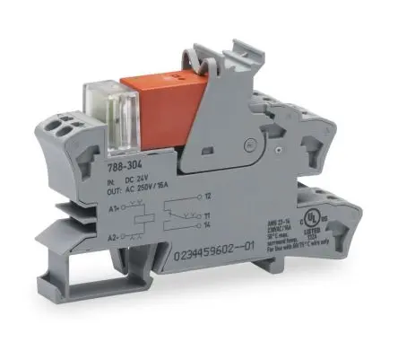 Produktfoto 1 von WAGO 788 Interface Relais 24V dc, 1-poliger Umschalter DIN-Hutschiene 19.1mA