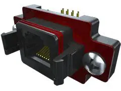 Produktfoto 1 von Samtec RPBE Buchse RJ45-Steckverbinder, 1-Port Phosphorbronze Panel gewinkelt