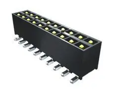 Samtec IPT1 Leiterplattenleiste gewinkelt, 10-polig / 2-reihig, Raster 2.54 mm Raster Durchsteckmontage,