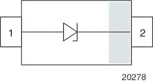 Produktfoto 1 von Vishay AEC-Q101 1 TVS-Diode Unidirektional Einfach 400 W 6.4 V min., 2-Pin, Oberfläche 5 V max DO-219