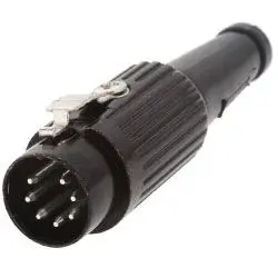 Produktfoto 1 von Deltron 590 Standard DIN-Stecker Gerade 7-polig, DIN 45327, DIN 45329, DIN 45326, DIN 41524, DIN 45322, 34V ac/dc 2A