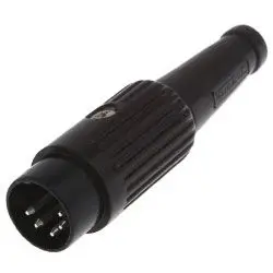 Produktfoto 1 von Deltron 592 Standard DIN-Stecker Gerade 4-polig, DIN 45326, DIN 41524, DIN 45327, DIN 45329, DIN 45322, 34V ac/dc 2A