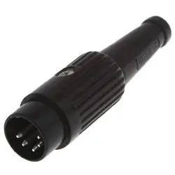 Produktfoto 1 von Deltron 592 Standard DIN-Stecker Gerade 5-polig, DIN 45329, DIN 45326, DIN 45327, DIN 41524, DIN 45322, 34 V ac/dc 2A