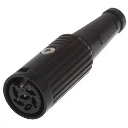 Produktfoto 1 von Deltron 601 Standard DIN-Buchse Gerade 3-polig, DIN 45326, DIN 45327, DIN 45322, DIN 45329, DIN 41524, 34 V ac/dc 2A