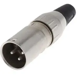 Produktfoto 1 von Deltron Gerade 5-polig Kabel Stecker Silber Schwarz XLR-Steckverbinder, 50V ac