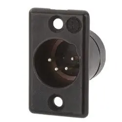 Produktfoto 1 von Deltron Gerade 3-polig Panel Stecker Silber Silber XLR-Steckverbinder, 50V ac
