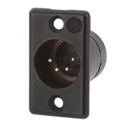 Produktfoto 1 von Deltron Gerade 3-polig Panel Stecker Silber Schwarz XLR-Steckverbinder, 50 V ac