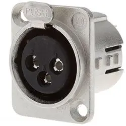 Produktfoto 1 von Deltron Gerade 3-polig Panel Buchse Silber Silber XLR-Steckverbinder, 50V ac