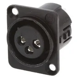 Deltron Gerade 3-polig Panel Buchse Silber Silber XLR-Steckverbinder, 50V