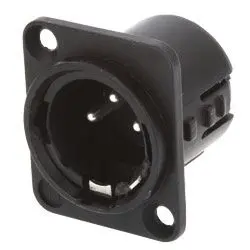Deltron Gerade 3-polig Panel Stecker Silber Silber XLR-Steckverbinder, 50V ac