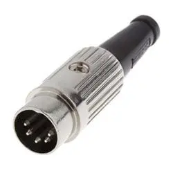 Produktfoto 1 von Deltron 610 Standard DIN-Stecker Gerade 5-polig, DIN 45327, DIN 45329, DIN 45322, DIN 41524, DIN 45326, 34V ac/dc 2A