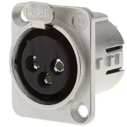 Produktfoto 1 von Deltron Gerade 5-polig Panel Buchse Silber Schwarz XLR-Steckverbinder, 50 V ac