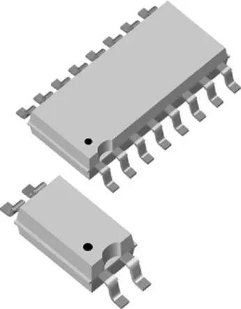 Produktfoto 1 von Vishay Darlington-Paar 4 35 V 80 mA, SOP 16-Pin