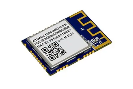 Produktfoto 1 von Microchip ATWINC15x0-MR210xB IEEE 802.11 b/g/n SmartConnect IoT-Modul Entwicklungstool Kommunikation und Drahtlos