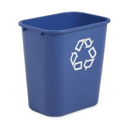 Produktfoto 1 von Rubbermaid Commercial Products Rubbermaid Polyethylen Mülleimer 27L Blau T 36.5 mm H. 38 mm B. 26mm Schließer (NO)
