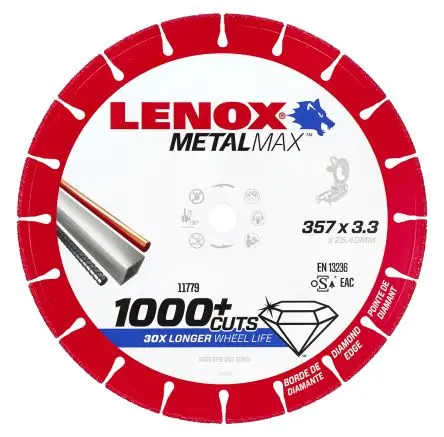 Produktfoto 1 von Lenox Aluminiumbeschichtet Schleifscheibe Ø 357 mm Mittel, Korngröße P80