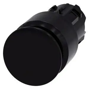 Produktfoto 1 von Siemens SIRIUS ACT Drucktastenkopf Ø 22 mm, Schwarz Rastend Rund Rund Kunststoff, IP66