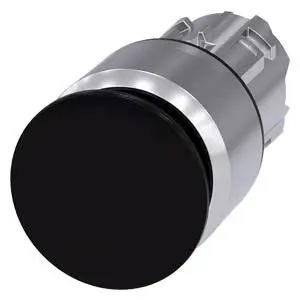 Produktfoto 1 von Siemens SIRIUS ACT Drucktastenkopf Ø 22 mm, Schwarz Rastend Rund Rund Kunststoff, IP66