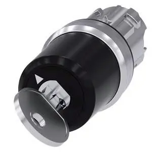 Produktfoto 1 von Siemens SIRIUS ACT 3SU10 Schlüsselschalterkopf 22 mm 2 Positionen SSG10 Rastend IP66, IP69K, IP69, IP20, IP67
