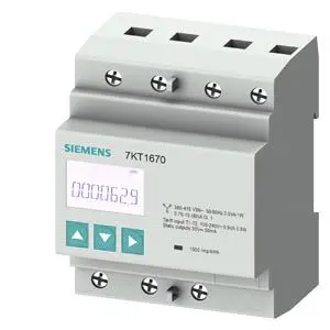 Produktfoto 1 von Siemens 7KT PAC1600 Energiemessgerät LCD 90 mm x 72 mm Digital / 3-phasig 1 Eing. Impulsausgang