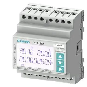 Produktfoto 1 von Siemens 7KT PAC1600 Energiemessgerät LCD 90.6 mm x 72.3 mm Digital / 3-phasig 1 Eing. Impulsausgang