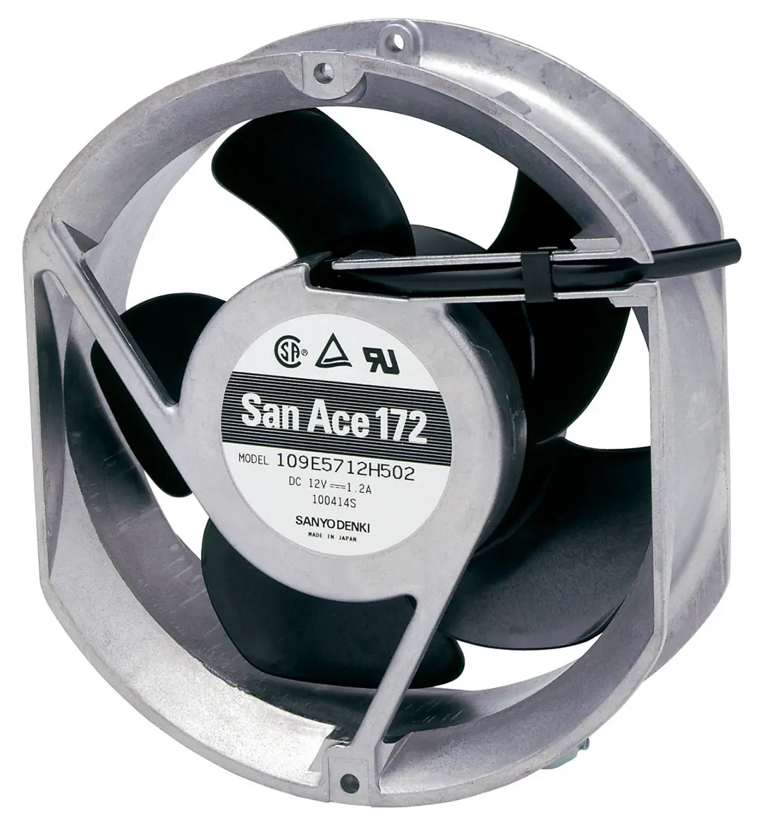 Produktfoto 1 von Sanyo Denki 109E DC-Axiallüfter, Kugellager, 24 V dc / 31.2W, 172 x 150 x 51mm, 509.7m³/h