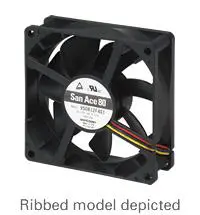 Produktfoto 1 von Sanyo Denki 9S DC-Axiallüfter, Kugellager, 12 V dc / 960mW, 80 x 80 x 25mm, 49.8m³/h