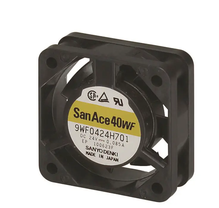 Produktfoto 1 von Sanyo Denki 9WF DC-Axiallüfter, Kugellager, 24 V dc / 1.82W, 40 x 40 x 20mm, 11000U/min, 13.2m³/h