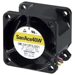 Produktfoto 1 von Sanyo Denki 9WL DC-Axiallüfter, Kugellager, 24 V dc / 4.8W, 40 x 40 x 28mm, 33.5m³/h