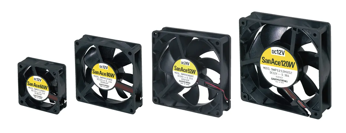Produktfoto 1 von Sanyo Denki 9WP DC-Axiallüfter, Kugellager, 12 V dc / 1.56W, 80 x 80 x 25mm, 61.8m³/h