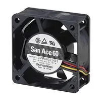 Produktfoto 1 von Sanyo Denki 109R DC-Axiallüfter, Kugellager, 24 V dc / 1.92W, 60 x 60 x 25mm, 39.1m³/h