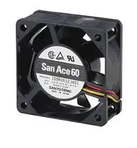 Produktfoto 1 von Sanyo Denki 109R Axiallüfter, Kugel, 24V dc / 1.92 W 80 mA, 6300 U/min, 39.1 m³/h IP68 25 mm 60mm 60 mm
