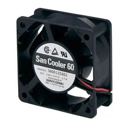 Sanyo Denki 9A DC-Axiallüfter, Kugellager, 12 V dc / 1.32W, 60 x 60 x 25mm, 31.8m³/h
