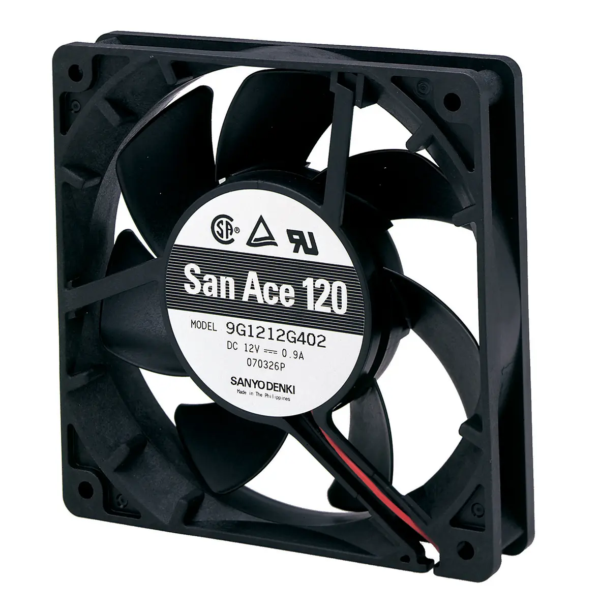 Produktfoto 1 von Sanyo Denki 9G DC-Axiallüfter, Kugellager, 24 V dc / 4.08W, 120 x 120 x 25mm, 149.5m³/h