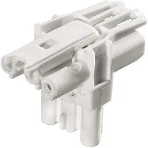 Produktfoto 1 von Wieland GST18i Beleuchtungssteckverbinder Buchse, T-Verteiler 20A, Kontakte: 3 IP20, Anz.Ausl. 3, Weiß
