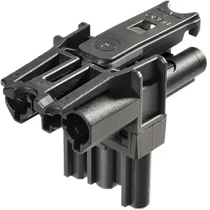 Produktfoto 1 von Wieland GST18i3 Beleuchtungssteckverbinder Buchse, T-Verteiler 20A, Kontakte: 3 IP20, Anz.Ausl. 3, Schwarz, 1.5 mm²