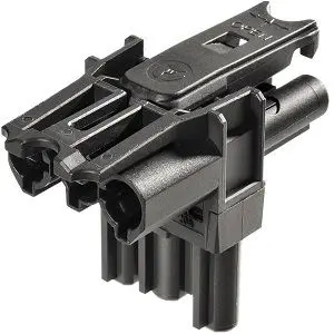 Wieland GST18i3 Beleuchtungssteckverbinder Buchse, T-Verteiler 20A, Kontakte: 3 IP20, Anz.Ausl. 3, Schwarz, 1.5mm²