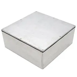 Produktfoto 1 von Deltron 480; Gehäuse; Aluminium; Schwarz, Blau, Grau Geflanscht IP68 Breite 251 mm Höhe 99 mm Länge 251 mm