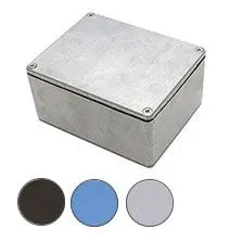Produktfoto 1 von Deltron; Gehäuse; Aluminium; Schwarz Geflanscht IP66 Breite 90 mm Höhe 55 mm Länge 115 mm