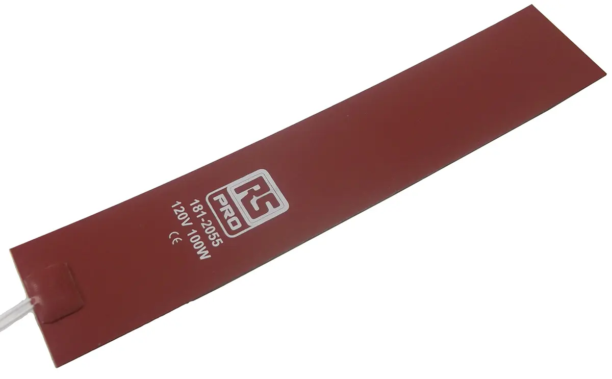 Produktfoto 1 von RS PRO Heizmatte, Rechteckig 100 W +180°C, 50 x 254mm, 120 V ac