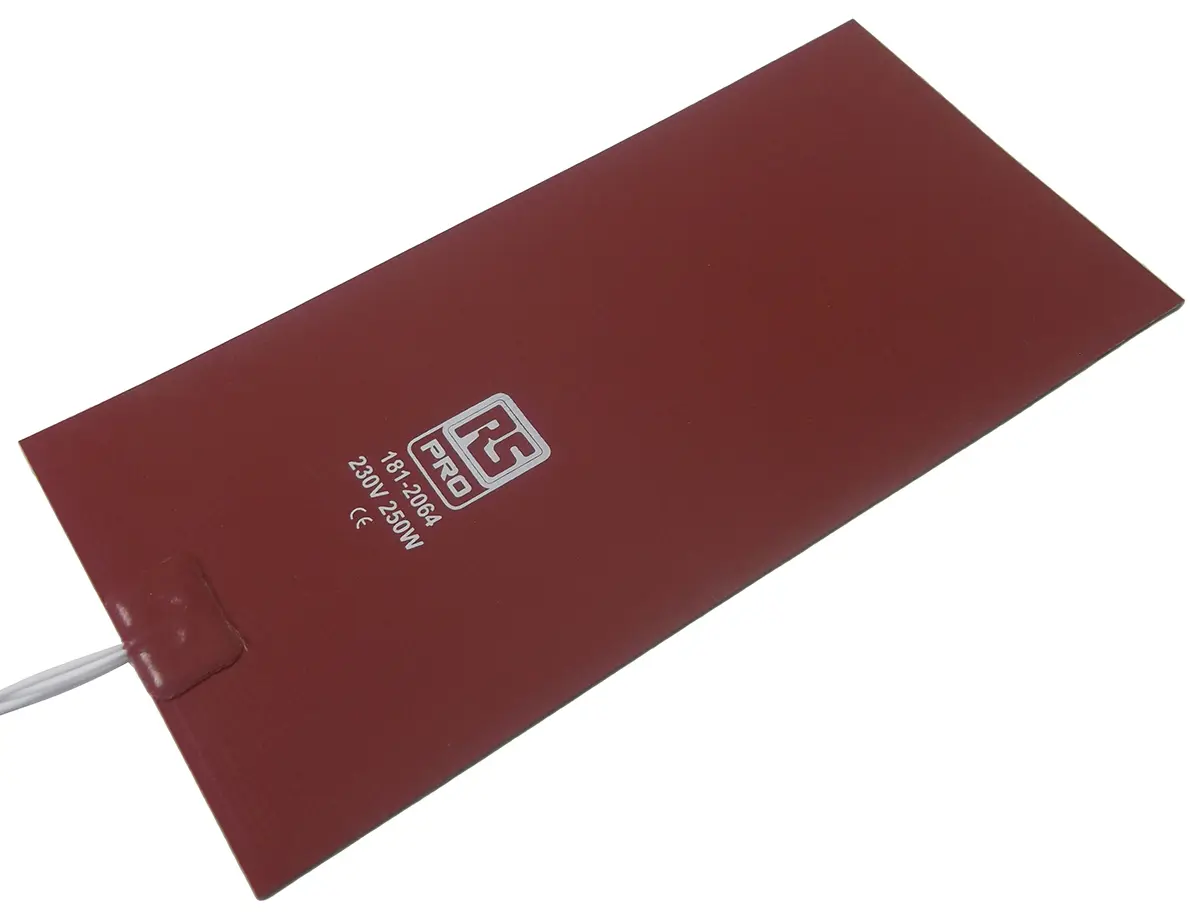 Produktfoto 1 von RS PRO Heizmatte, Rechteckig 250 W +180°C, 127 x 254mm, 230 V ac