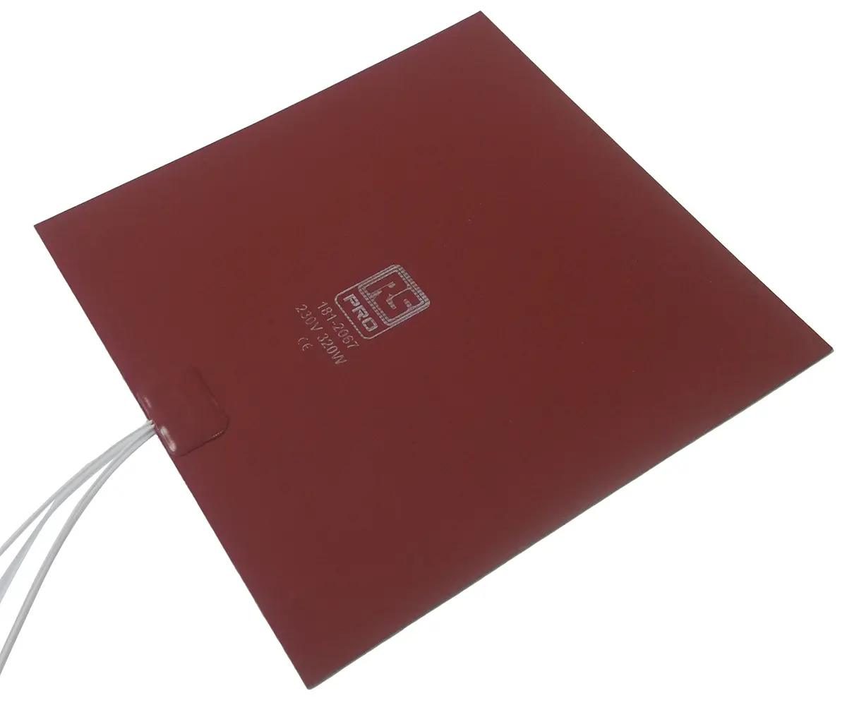 Produktfoto 1 von RS PRO Heizmatte, Rechteckig 320 W +180°C, 203 x 203mm, 230 V ac