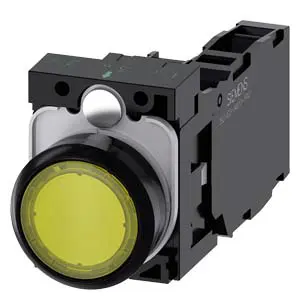 Siemens SIRIUS ACT 3SU11 Druckschalter Gelb Beleuchtet Tastend Frontmontage Ø 22 mm, 1-poliger Umschalter / 10 A 500 V