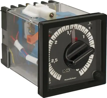 Produktfoto 1 von Dold 7666 Zeitrelais, DIN-Hutschiene 60 V dc, 0.15 s to 30 h, 24 Kont. 6, 2 Schließer/2 Öffner