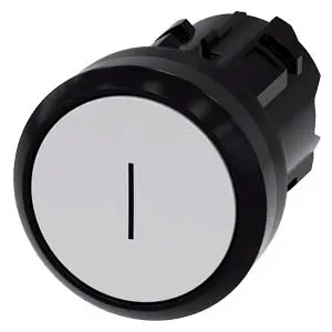 Produktfoto 1 von Siemens SIRIUS ACT Druckschalter Ø 22 mm, Weiß Tastend Rund Rund Kunststoff, IP66