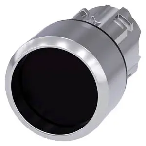 Produktfoto 1 von Siemens SIRIUS ACT Druckschalter Ø 22 mm, Schwarz Tastend Rund Rund Kunststoff, IP66