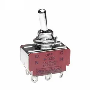 Produktfoto 1 von NKK Switches Panel Kippschalter 2-poliger Wechsler, Ein-Aus-Ein, 30 V dc, 125 V ac, 15A, IP67, Lot