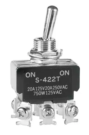 Produktfoto 1 von NKK Switches Panel Kippschalter 2-poliger Wechsler, Ein-Ein, 30 V dc, 250 V ac, 20A, IP67, Schraube
